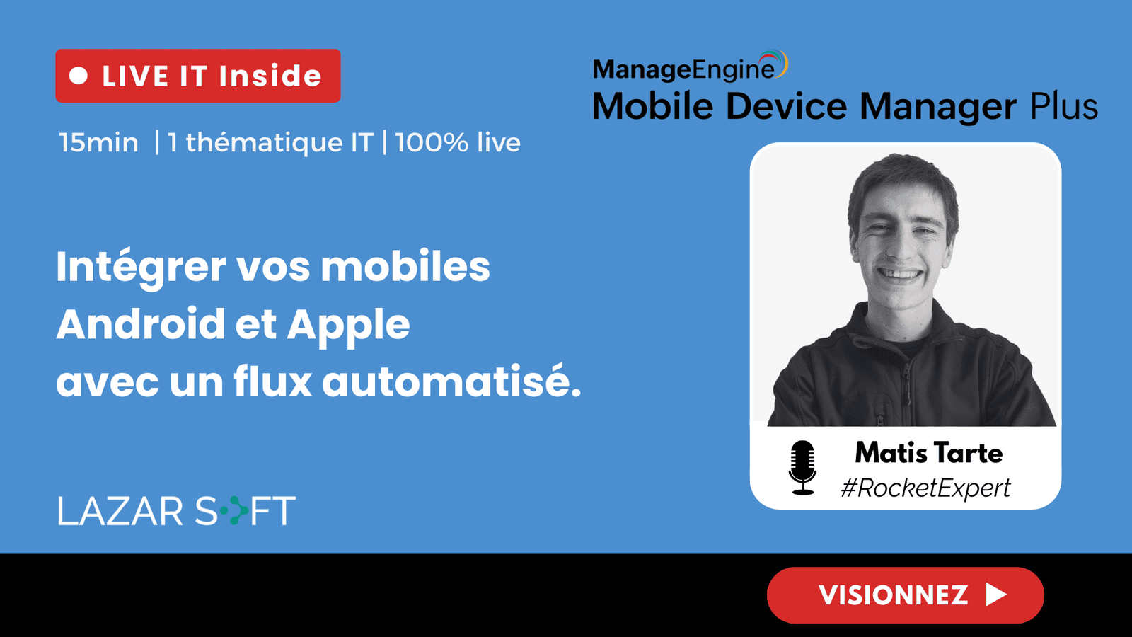 Mobile Device Manager Plus - Automatisez l'enrôlement de vos mobiles Apple ou Android